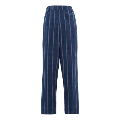 Adidas Originals Mw Tp Contrasting Colors Straight Sports Pants Navy Blue