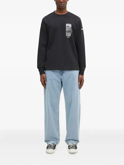 Adidas Originals Nattional Geographic Long-sleeve T-shirt In Blue