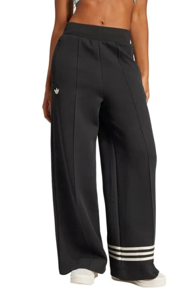 Adidas Originals Neuclassics Wide Leg Track Pants In Black
