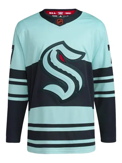 Adidas Originals Nhl Seattle Kraken Jordan Eberle Authentic Reverse Retro 2.0 Jersey T-shirt In Blue