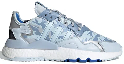 Pre-owned Adidas Originals Nite Jogger Camo Blue (women's) Sneakers In Sky Tint/glory Blue