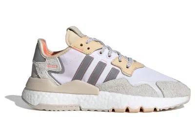 Pre-owned Adidas Originals Nite Jogger White (women's) Sneakers In Cloud White/linen/glow Orange