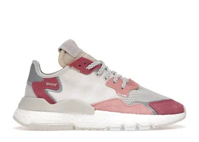 Pre-owned Adidas Originals Nite Jogger White (women's) Sneakers In Raw White/cloud White/trace Pink In Multi