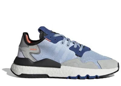 Pre-owned Adidas Originals Nite Jogger (women's) Sneakers In Glow Blue/ Glow Blue/ Blue Tint