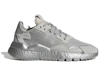 Pre-owned Adidas Originals Nite Jogger (women's) Sneakers In Grey Two/ Grey Two/ Silver Metallic In Multi