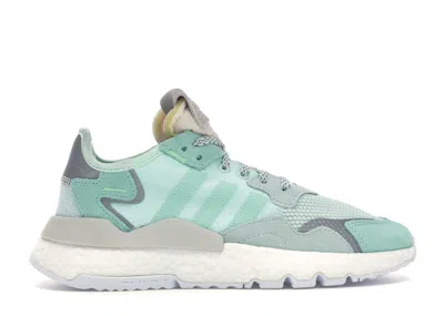 Pre-owned Adidas Originals Nite Jogger (women's) Sneakers In Ice Mint/clear Mint/raw White In Multi