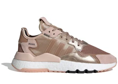Pre-owned Adidas Originals Nite Jogger (women's) Sneakers In Rose Gold Metallic/ Vapour Pink/ Core Black