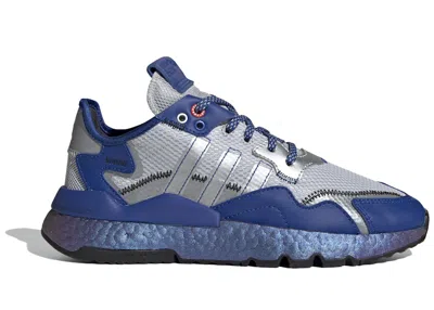 Pre-owned Adidas Originals Nite Jogger (women's) Sneakers In Team Royal Blue/ Silver Metallic/ Core Black