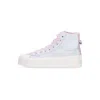 Adidas Originals Nizza Bonega Mid Crystal White/cloud White/almost Pink Women's High Shoe In Crystal White/cloud White/almost Pink