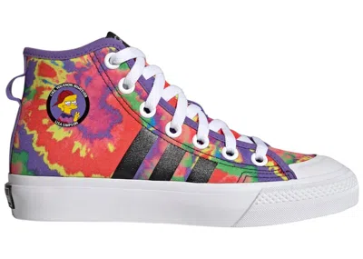Pre-owned Adidas Originals Nizza Hi Rf Sneakers In Core Black/cloud White In Multi