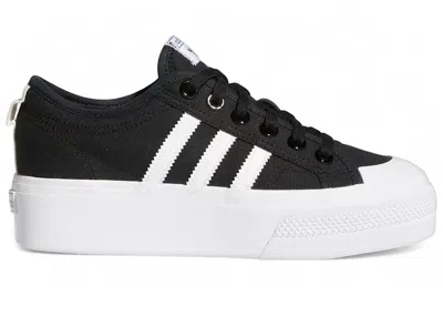 Pre-owned Adidas Originals Nizza Platform Black (women's) Sneakers In Core Black/footwear White In Multi