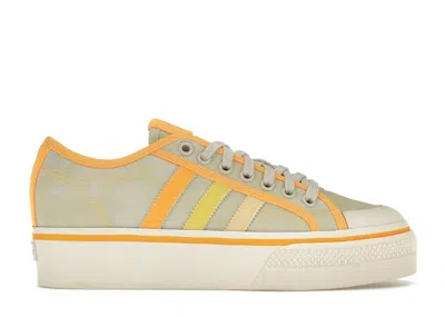 Pre-owned Adidas Originals Nizza Platform Lo Parley (women's) Sneakers In Almost Yellow/orange Tint/wonder White In Multi