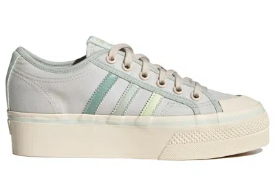 Pre-owned Adidas Originals Nizza Platform Lo Parley (women's) Sneakers In Cream White/almost Lime/wonder White