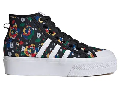 Pre-owned Adidas Originals Nizza Platform Mid Rich Mnisi (women's) Sneakers In Core Black/cloud White