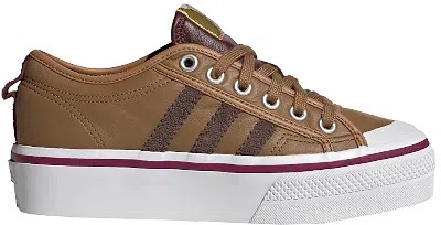 Pre-owned Adidas Originals Nizza Star Wars The Mandalorian Beskar Steel (women's) Sneakers In Brown/raw Desert/maroon