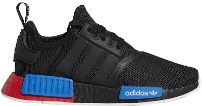 Pre-owned Adidas Originals Nmd R1 Black Red Blue Sneakers In Core Black/lush Red In Multi
