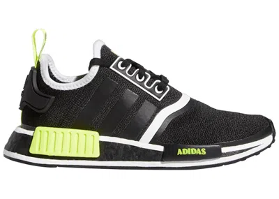 Pre-owned Adidas Originals Nmd R1 Black Sneakers In Core Black/solar Yellow/cloud White In Multi