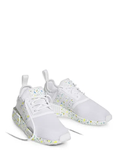 Adidas Originals Kids' Nmd R1 Floral-print Sneakers In White