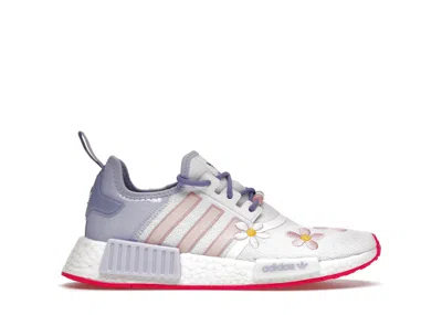 Pre-owned Adidas Originals Nmd R1 Monsters Inc. Boo Sneakers In Cloud White/violet Tone/light Purple