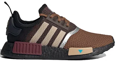 Pre-owned Adidas Originals Nmd R1 Star Wars The Mandalorian Sneakers In Brown/pale Nude/maroon In Multi