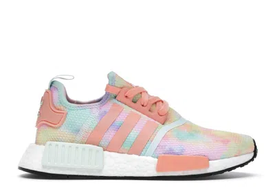 Pre-owned Adidas Originals Nmd R1 Tie Dye (women's) Sneakers In Chalk Coral/dash Green