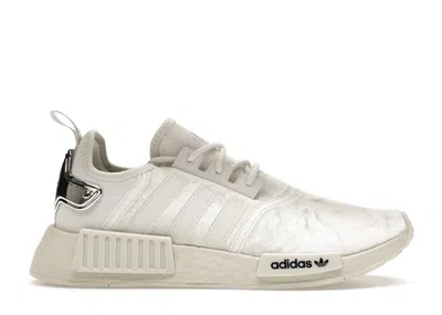 Pre-owned Adidas Originals Nmd R1 Velour White Silver (women's) Sneakers In Crystal White/silver Metallic