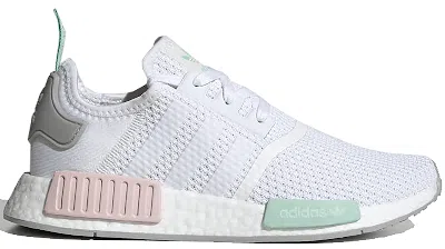Pre-owned Adidas Originals Nmd R1 White Grey Mint (women's) Sneakers In Cloud White/grey Two/clear Mint
