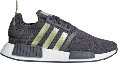 Pre-owned Adidas Originals Nmd R1 (women's) Sneakers In Grey Five/gold Metallic/pyrite