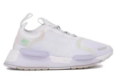 Pre-owned Adidas Originals Nmd V3 White Iridescent Sneakers In Cloud White/grey One