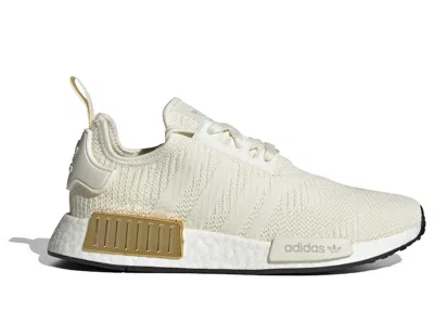 Pre-owned Adidas Originals Nmd_r1 (women's) Sneakers In Off White/ Off White/ Gold Metallic