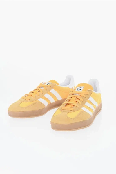 Adidas Originals Nylon Sneakers Gazelle With Suede Inserts In Yellow