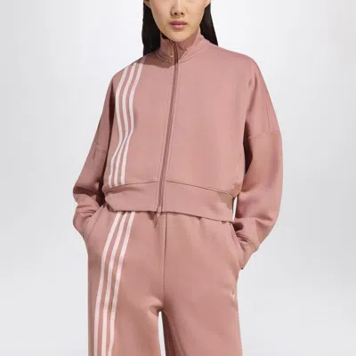 ADIDAS ORIGINALS ADIDAS ORIGINALS OFF PLACED 3STRIPES ZIP SWEATSHIRT PINK