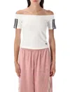 Adidas Originals Off Shoulded Top In Black
