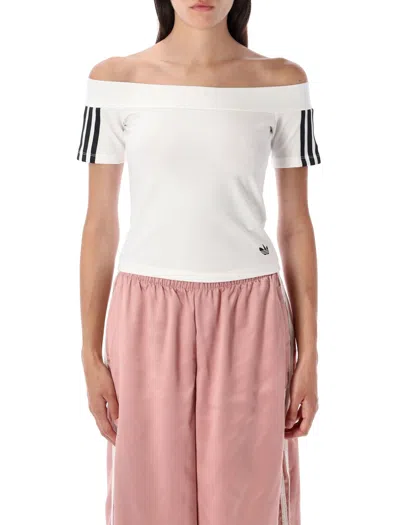 Adidas Originals Off Shoulded Top In Black