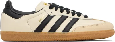 ADIDAS ORIGINALS OFF-WHITE & BLACK SAMBA OG SNEAKERS