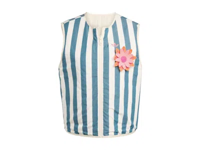 Pre-owned Adidas Originals Original Women's Summer Glow Reversible Vest In Wonder White/tech Green
