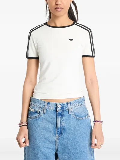 Adidas Originals Originals 3 Stripes Cali T-shirt In White