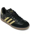 Adidas Originals Big Kids' Samba Messi Casual Sneakers From Finish Line In Black,gold