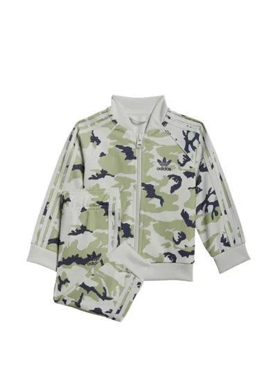 Adidas Originals Kids' Originals Camo Superstar Camouflage-print Tracksuit In Green