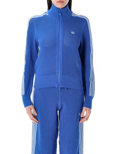 Adidas Originals Originals Premium Crochet Track Top In Blue