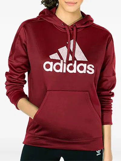Adidas Originals Originals Shine Logo Hoodie In Red