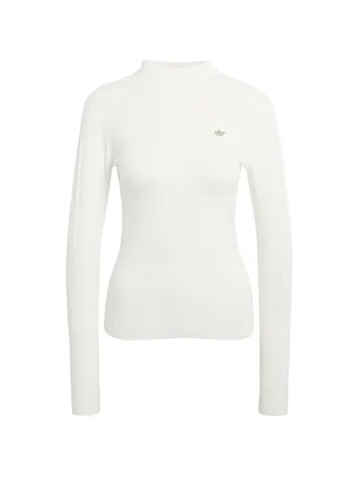 Adidas Originals Originals Tonal Logo Hoodie In White