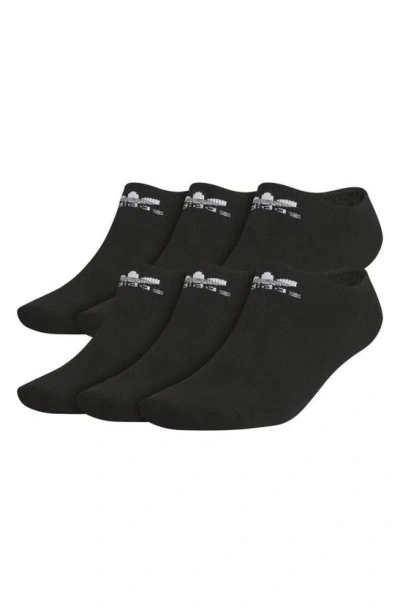 Adidas Originals Originals Trefoil Assorted 6-pack No-show Socks In Black