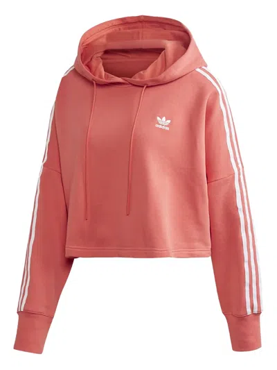 Adidas Originals Originals Trefoil Cropped Hood Wmns "trace Scarlet / White" In Orange