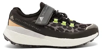 Pre-owned Adidas Originals Outdoor Boost Stella Mccartney Black Leopard (women's) Sneakers In Core Black/granite/solar Orange
