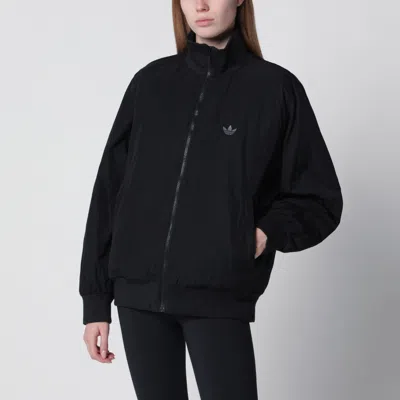 Adidas Originals Oversize Nylon Oversized Bomber Jacket In Black Nylon