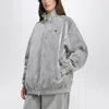 Adidas Originals Oversized Track Jacket Grey In Black