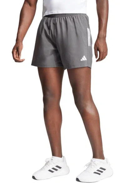 Adidas Originals Own The Run Recycled Polyester Running Shorts In Grey Six
