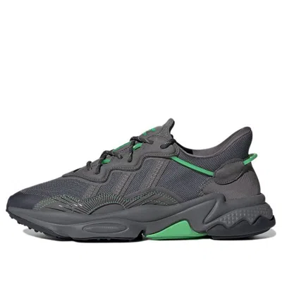 Adidas Originals Ozweego Casual Shoes 'charcoal Grey Green' In Gray