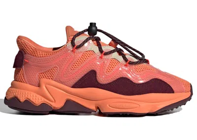 Pre-owned Adidas Originals Ozweego Plus (women's) Sneakers In Semi Coral/maroon/glow Pink In Multi